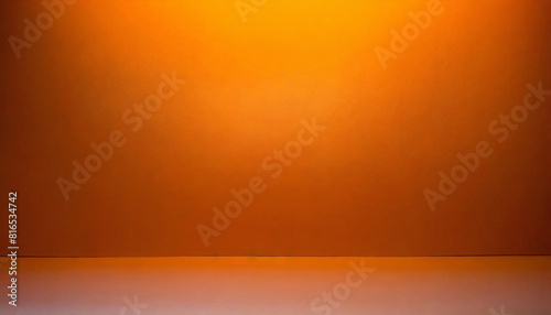 オレンジの部屋。奥行きのある橙色の壁の空間。無地素材。レイアウト。orange room. A space with deep orange walls. Plain material. layout.