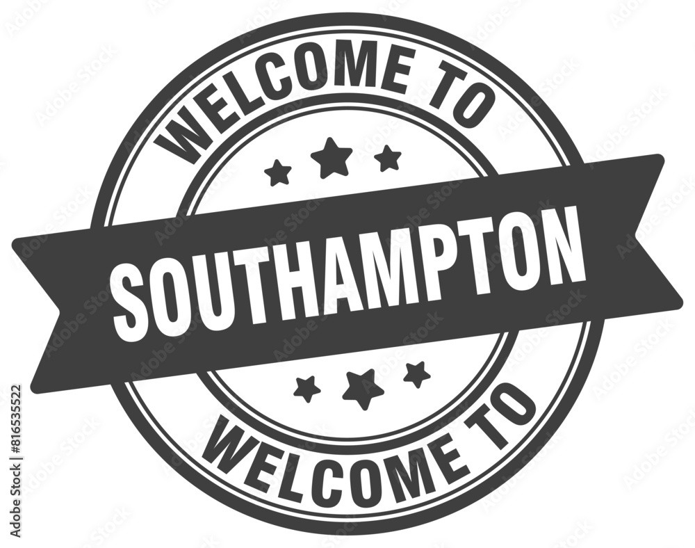 Obraz premium Welcome to Southampton stamp. Southampton round sign