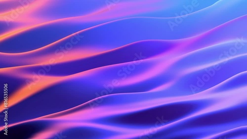 Wallpaper Mural Abstract purple magical luminous waves. Torontodigital.ca