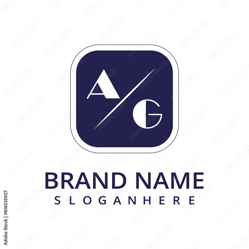 Naklejka premium initial monogram logo with letter style design