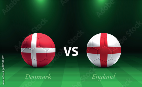 Denmark vs England soccer scoreboard Europe tournament 2024