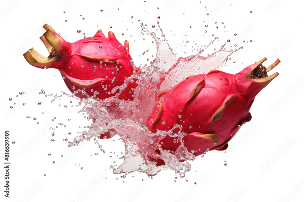 Mystical Dragon Fruit Dance in Aqua Abyss on White or PNG Transparent Background. Mystical Dragon Fruit Dance in Aqua Abyss on White or PNG Transparent Background.