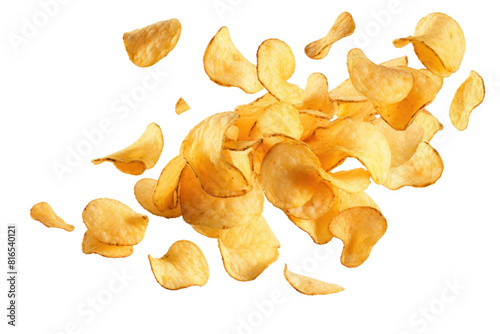 Mound of Crispy Delights on White or PNG Transparent Background.