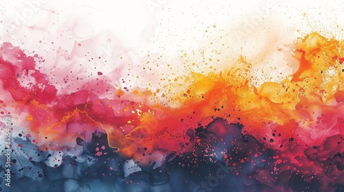 Abstract Backgrounds Watercolor Splash: An illustration with watercolor splashes in abstract background