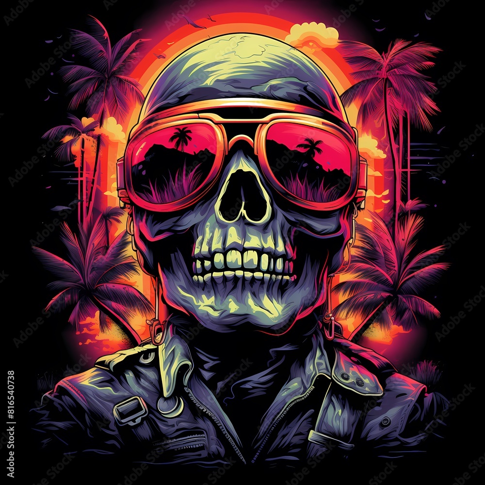 skull biker art illustration skull biker art illustration