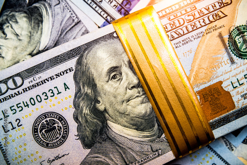 a pack of lies the US currency on background of dollars
