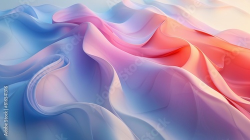 Wallpaper Mural Gradient Backgrounds Minimalist: A 3D illustration featuring minimalist gradient backgrounds Torontodigital.ca