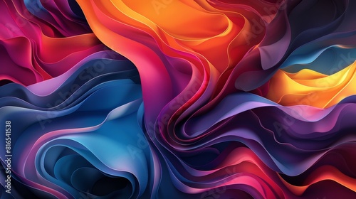 Gradient Patterns Artistic Expression: An illustration showcasing an artistic expression created with gradient patterns