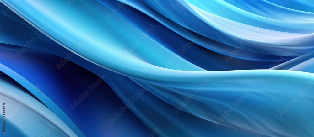 Obraz premium neon bright abstract blue wave texture