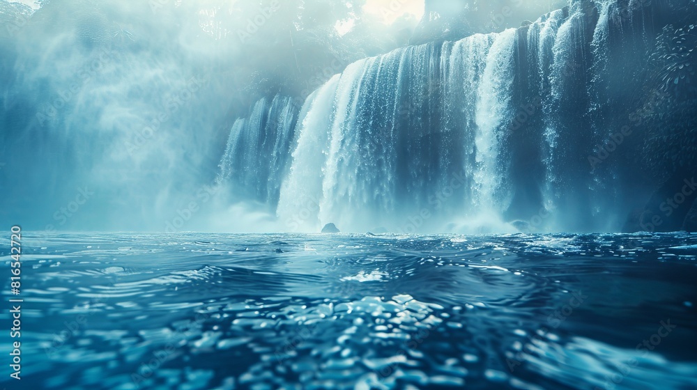 Nature Gradients Waterfall: A photo showcasing gradients found in natural landscapes Nature Gradients Waterfall: A photo showcasing gradients found in natural landscapes