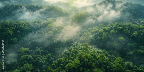 Breath-taking Aerial Photograph of the Jungle. Atmospheric Wilderness Photo. Nature Background. ÐÐ²Ñ‚Ð¾Ñ€: RocknRoller Studios