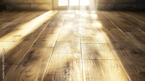 Sunlit Hardwood Floor with Natural Grain © wpw