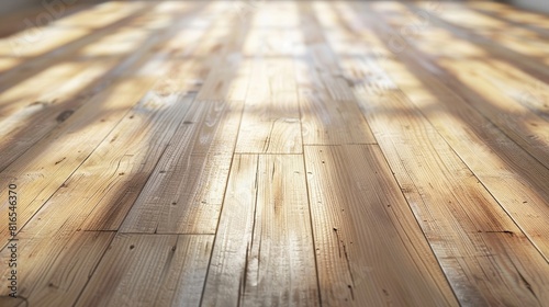 Sunlit Hardwood Floor with Natural Grain