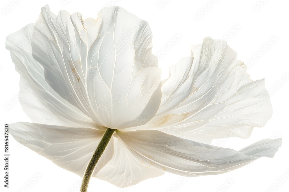 The structure of the petals, the background with a single flower with clearly defined veins. The structure of the petals, the background with a single flower with clearly defined veins.