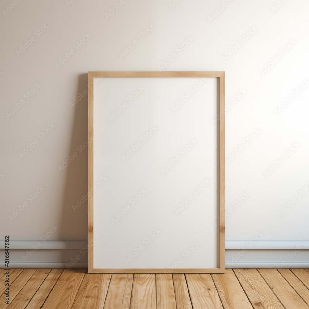 Empty room with a picture frame Empty room with a picture frame