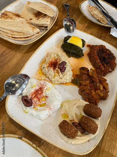 Turkish food variety sampler platter