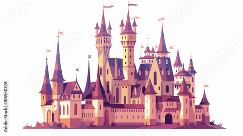 Gorgeous medieval castle fairytale fortress fantastic