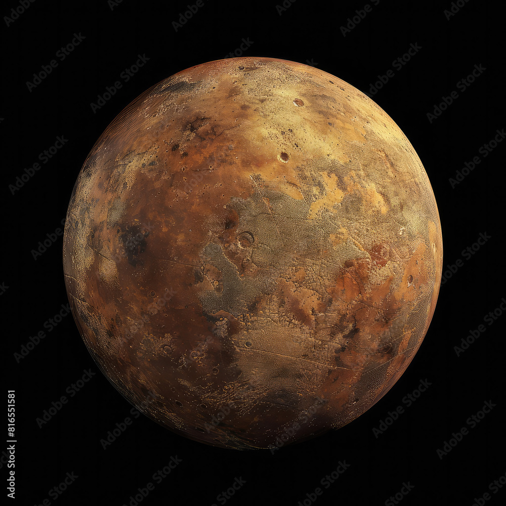 Fototapeta premium Desert Planet with Rocky Terrain in Space