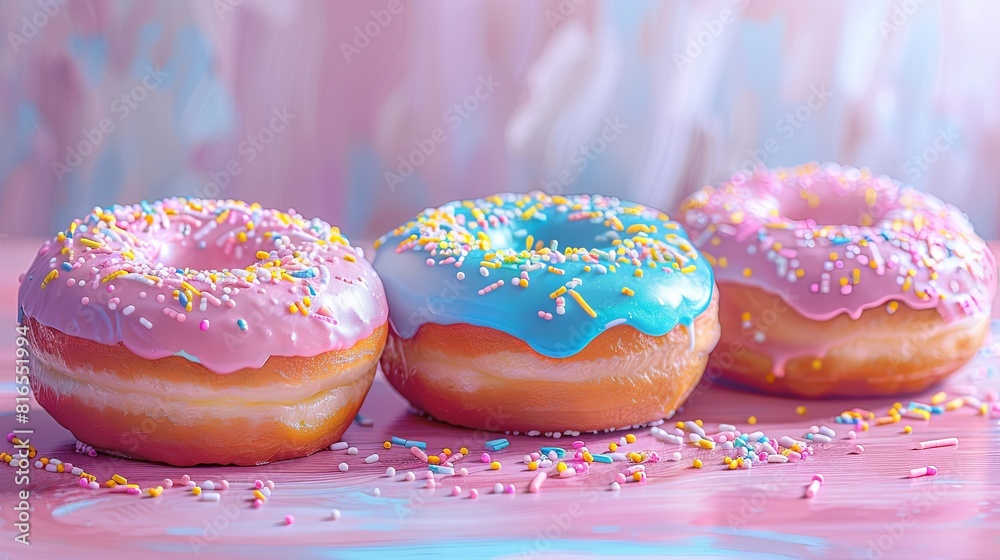 donuts with colorful glazes and toppings donuts with colorful glazes and toppings