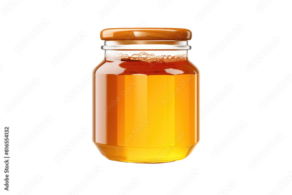 Luminous Elixir: A Glass Jar Filled With Liquid on White or PNG Transparent Background.