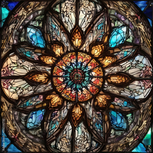 Abstract kaleidoscope background. Beautiful multicolor kaleidoscope texture. Unique kaleidoscope design © Muhammad Afzal