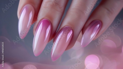 Pink French Nail Art