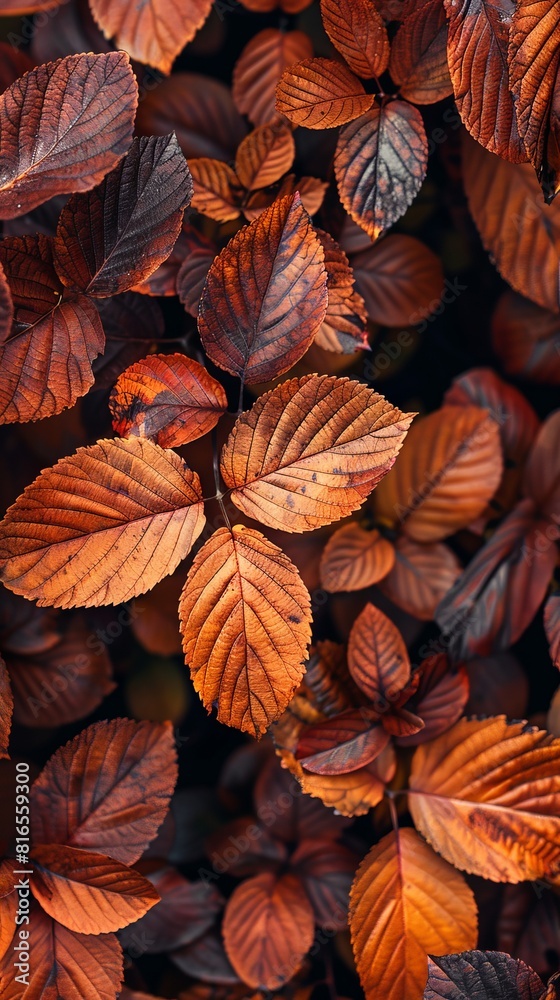 Fototapeta premium close up of foliage leaves in autumn tones
