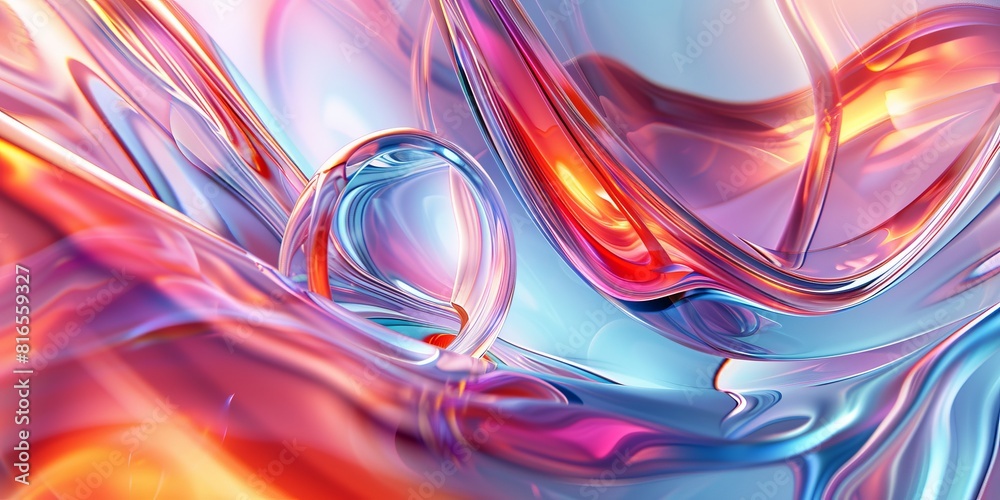 Colorful Glass 3D Object, abstract wallpaper background Colorful Glass 3D Object, abstract wallpaper background