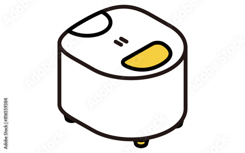 家電：炊飯器、アイソメトリックイラスト