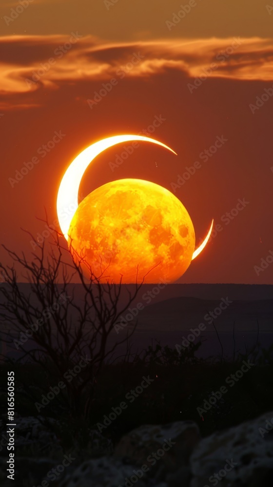 Obraz premium The Solar Eclipse Phenomenon