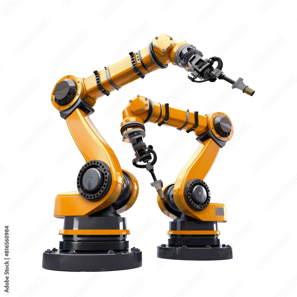 industrial robot isolated on white. industrial robot isolated on white.