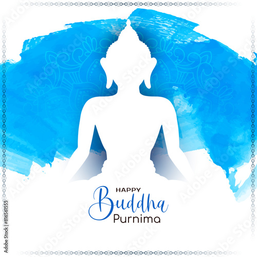 Happy Buddha Purnima Indian religious festival decorative background