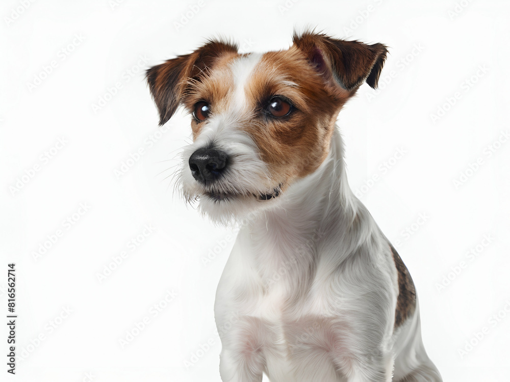 Russell terrier dog on white background Russell terrier dog on white background