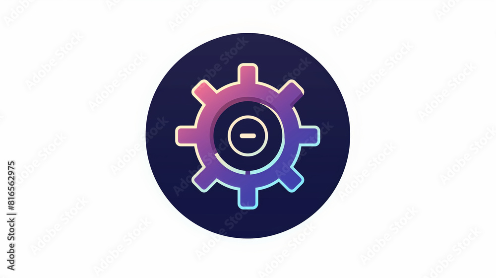 A minimalist icon of a gear with linear sliders, representing a settings or customization app, app linear icons A minimalist icon of a gear with linear sliders, representing a settings or customization app, app linear icons