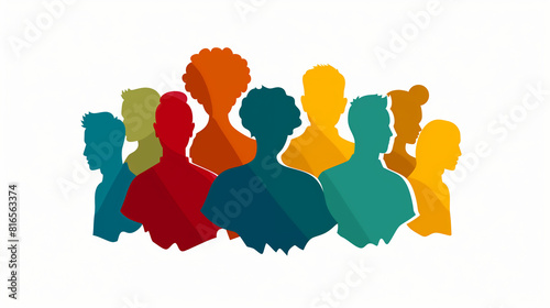 A group icon with multiple silhouettes, indicating group chats or communities on social media, Social icons