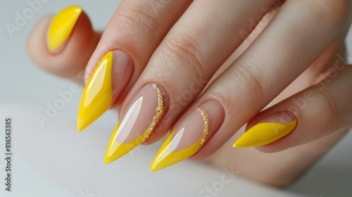 Yellow French Nail Art