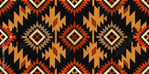 vector modern black brow navajo ikat dot geometric grunge seamless patterns close up Detail weaving thread set