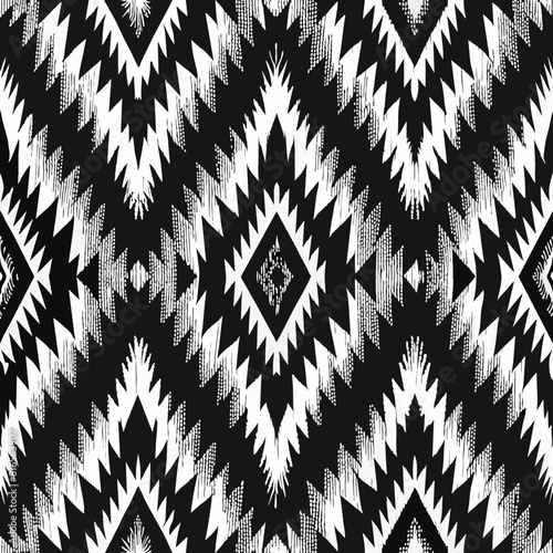 vector modern black brow navajo ikat dot geometric grunge seamless patterns close up Detail weaving thread set