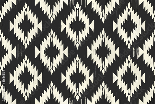 vector modern black brow navajo ikat dot geometric grunge seamless patterns close up Detail weaving thread set
