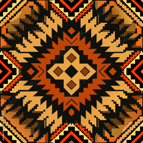 vector modern black brow navajo ikat dot geometric grunge seamless patterns close up Detail weaving thread set