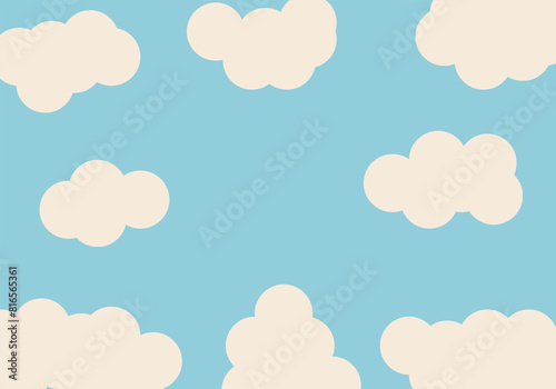 Fondo de cielo azul con nubes blancas. photo