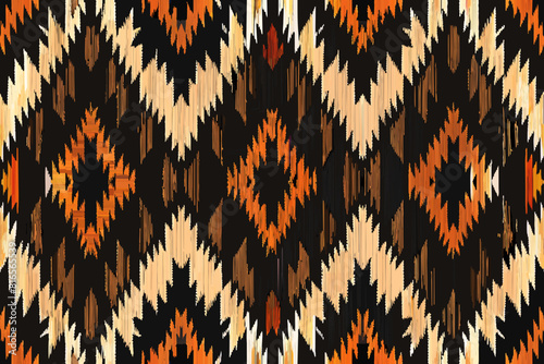 vector modern black brow navajo ikat dot geometric grunge seamless patterns close up Detail weaving thread set