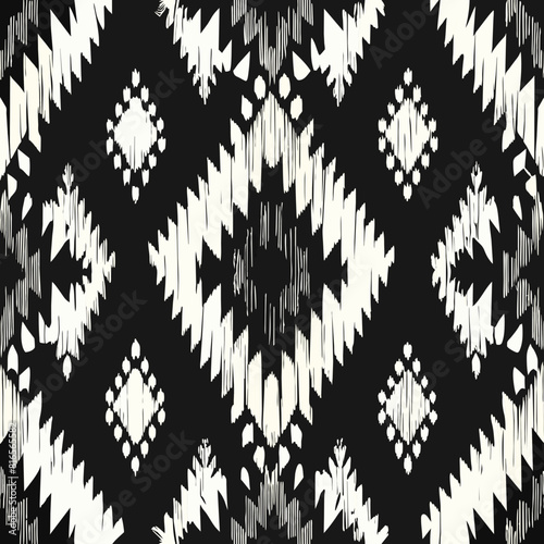 vector modern black brow navajo ikat dot geometric grunge seamless patterns close up Detail weaving thread set