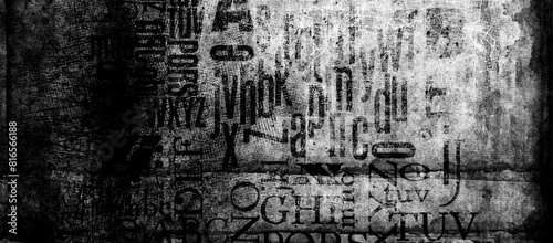 Abstract grunge lettering background. Urban steampunk illustration	