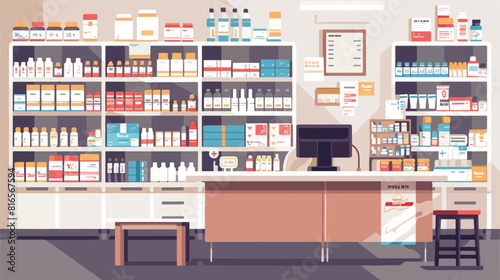 Pharmacy online design style vector design illustration