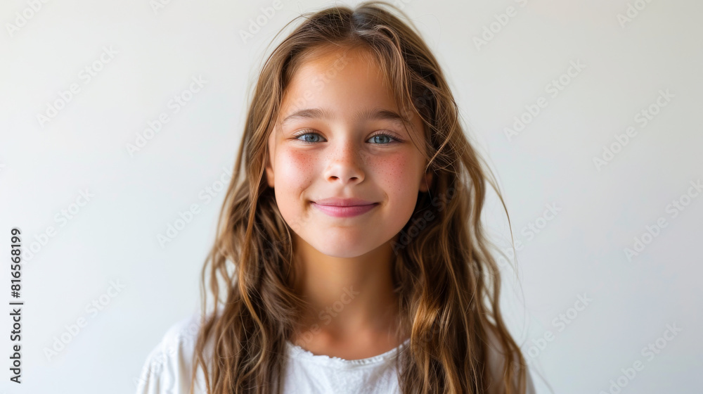 Smiling 12-Year-Old Girl in Casual Summer Clothes
Smiling 12-Year-Old Girl in Casual Summer Clothes