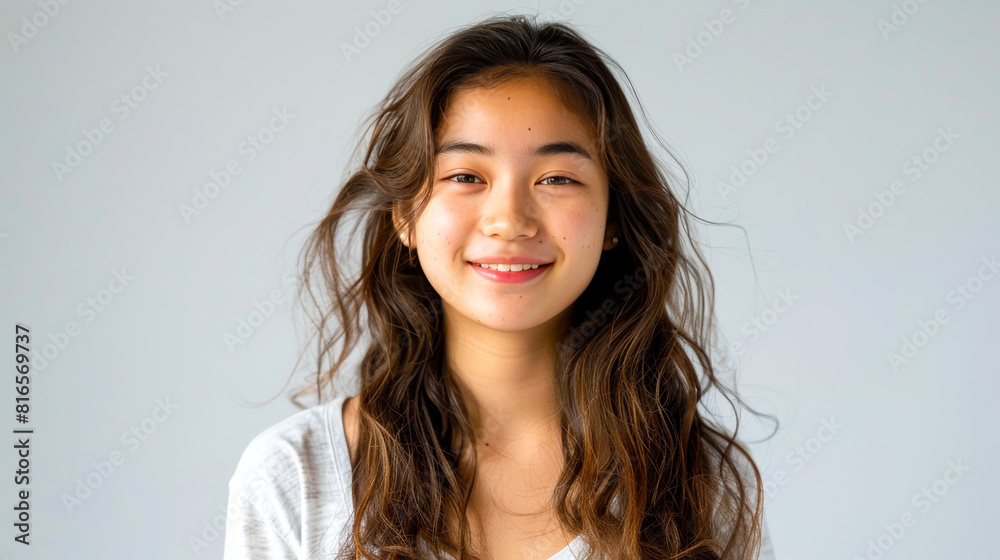 Smiling Teen Girl, 16, in Aesthetic Swimwear

