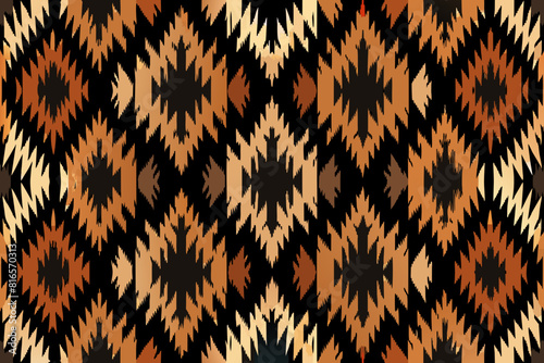 vector modern black brow navajo ikat dot geometric grunge seamless patterns close up Detail weaving thread set