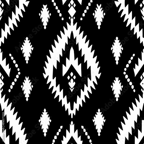 vector modern black brow navajo ikat dot geometric grunge seamless patterns close up Detail weaving thread set