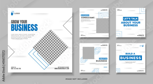 Digital marketing for social media post or square banner template